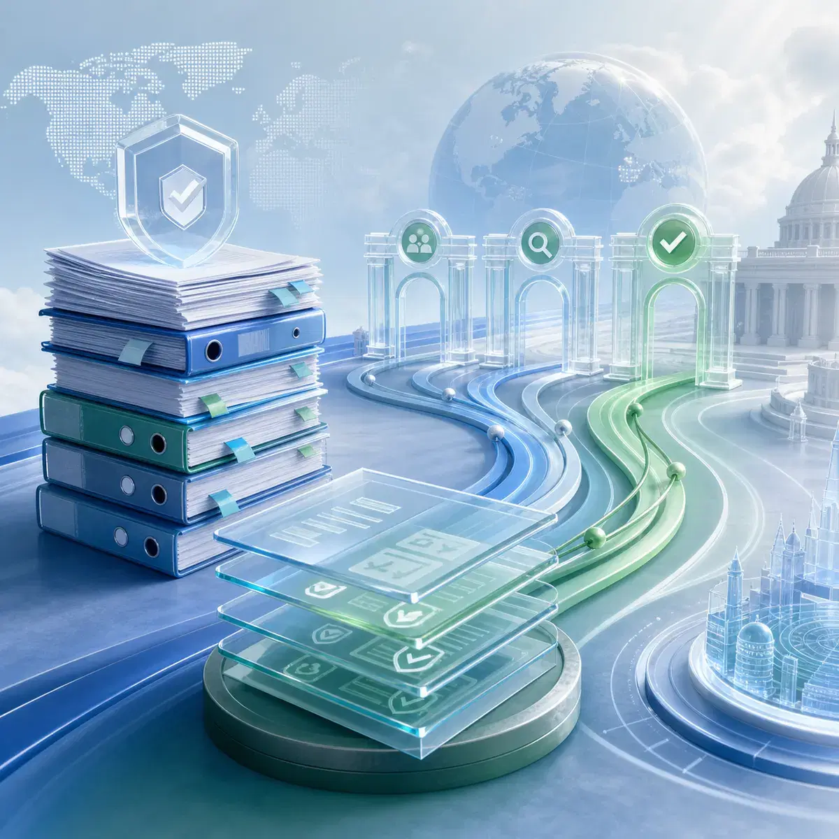 Illustration of a connected regulatory information management system